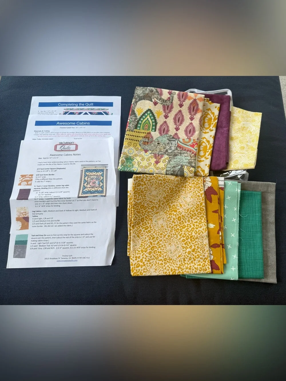 Awesome Cabin Pattern & Quilting Material
